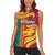 Sri Lanka Independence Day Women Sleeveless Polo Shirt Sri Lankan Lion Mix Sinhalese Pattern - Wonder Print Shop