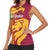 Sri Lanka Independence Day Women Sleeveless Polo Shirt Sri Lankan Lion Mix Sinhalese Pattern - Wonder Print Shop