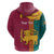 Sri Lanka Independence Day Zip Hoodie Sri Lankan Lion Mix Sinhalese Pattern - Wonder Print Shop