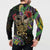 Mardi Gras 2025 Button Sweatshirt Beadeds With Gorgeous Mask - Wonder Print Shop