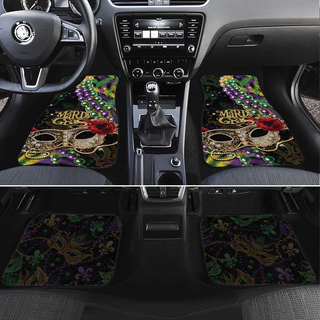 Mardi Gras 2025 Car Mats Beadeds With Gorgeous Mask - Wonder Print Shop