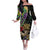 Mardi Gras 2025 Off The Shoulder Long Sleeve Dress Beadeds With Gorgeous Mask - Wonder Print Shop