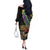 Mardi Gras 2025 Off The Shoulder Long Sleeve Dress Beadeds With Gorgeous Mask - Wonder Print Shop