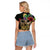 Mardi Gras 2025 Raglan Cropped T Shirt Beadeds With Gorgeous Mask - Wonder Print Shop