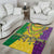 Mardi Gras Area Rug Beadeds Necklace With Fleur De Lis - Wonder Print Shop