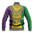 Mardi Gras Baseball Jacket Beadeds Necklace With Fleur De Lis - Wonder Print Shop