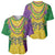 Mardi Gras Baseball Jersey Beadeds Necklace With Fleur De Lis - Wonder Print Shop