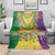 Mardi Gras Blanket Beadeds Necklace With Fleur De Lis