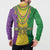 Mardi Gras Button Sweatshirt Beadeds Necklace With Fleur De Lis - Wonder Print Shop