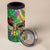 Mardi Gras 4 in 1 Can Cooler Tumbler Beadeds Necklace With Fleur De Lis