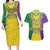 Mardi Gras Couples Matching Long Sleeve Bodycon Dress and Hawaiian Shirt Beadeds Necklace With Fleur De Lis - Wonder Print Shop