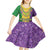 Mardi Gras Kid Short Sleeve Dress Beadeds Necklace With Fleur De Lis - Wonder Print Shop