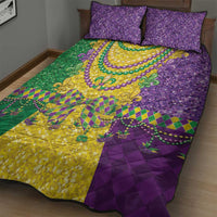 Quilt bed set with green and purple facets, yellow center medallion, diamond border, two pillows