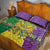 Mardi Gras Quilt Bed Set Beadeds Necklace With Fleur De Lis - Wonder Print Shop