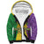 Mardi Gras Sherpa Hoodie Beadeds Necklace With Fleur De Lis - Wonder Print Shop