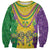 Mardi Gras Sweatshirt Beadeds Necklace With Fleur De Lis - Wonder Print Shop