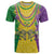 Mardi Gras T Shirt Beadeds Necklace With Fleur De Lis - Wonder Print Shop