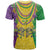 Mardi Gras T Shirt Beadeds Necklace With Fleur De Lis - Wonder Print Shop