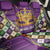 King Mask Mardi Gras Back Car Seat Cover Let's Party Beadeds With Fleur De Lis - Wonder Print Shop