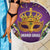 King Mask Mardi Gras Beach Blanket Let's Party Beadeds With Fleur De Lis - Wonder Print Shop