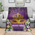 King Mask Mardi Gras Blanket Let's Party Beadeds With Fleur De Lis