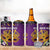 King Mask Mardi Gras 4 in 1 Can Cooler Tumbler Let's Party Beadeds With Fleur De Lis