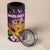 King Mask Mardi Gras 4 in 1 Can Cooler Tumbler Let's Party Beadeds With Fleur De Lis