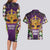 King Mask Mardi Gras Couples Matching Long Sleeve Bodycon Dress and Hawaiian Shirt Let's Party Beadeds With Fleur De Lis - Wonder Print Shop