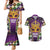 King Mask Mardi Gras Couples Matching Mermaid Dress and Hawaiian Shirt Let's Party Beadeds With Fleur De Lis - Wonder Print Shop