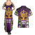 King Mask Mardi Gras Couples Matching Summer Maxi Dress and Hawaiian Shirt Let's Party Beadeds With Fleur De Lis - Wonder Print Shop