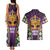 King Mask Mardi Gras Couples Matching Tank Maxi Dress and Hawaiian Shirt Let's Party Beadeds With Fleur De Lis - Wonder Print Shop