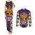 King Mask Mardi Gras Couples Matching Tank Maxi Dress and Long Sleeve Button Shirt Let's Party Beadeds With Fleur De Lis - Wonder Print Shop