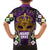 King Mask Mardi Gras Family Matching Long Sleeve Bodycon Dress and Hawaiian Shirt Let's Party Beadeds With Fleur De Lis - Wonder Print Shop