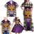 King Mask Mardi Gras Family Matching Off Shoulder Maxi Dress and Hawaiian Shirt Let's Party Beadeds With Fleur De Lis - Wonder Print Shop