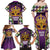 King Mask Mardi Gras Family Matching Off Shoulder Maxi Dress and Hawaiian Shirt Let's Party Beadeds With Fleur De Lis - Wonder Print Shop