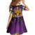 King Mask Mardi Gras Family Matching Off Shoulder Short Dress and Hawaiian Shirt Let's Party Beadeds With Fleur De Lis - Wonder Print Shop