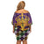 King Mask Mardi Gras Family Matching Off Shoulder Short Dress and Hawaiian Shirt Let's Party Beadeds With Fleur De Lis - Wonder Print Shop