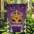 King Mask Mardi Gras Garden Flag Let's Party Beadeds With Fleur De Lis - Wonder Print Shop