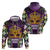 King Mask Mardi Gras Hoodie Let's Party Beadeds With Fleur De Lis - Wonder Print Shop