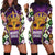 King Mask Mardi Gras Hoodie Dress Let's Party Beadeds With Fleur De Lis - Wonder Print Shop