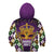 King Mask Mardi Gras Kid Hoodie Let's Party Beadeds With Fleur De Lis - Wonder Print Shop