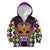 King Mask Mardi Gras Kid Hoodie Let's Party Beadeds With Fleur De Lis - Wonder Print Shop