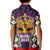 King Mask Mardi Gras Kid Polo Shirt Let's Party Beadeds With Fleur De Lis - Wonder Print Shop