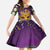 King Mask Mardi Gras Kid Short Sleeve Dress Let's Party Beadeds With Fleur De Lis - Wonder Print Shop