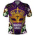 King Mask Mardi Gras Polo Shirt Let's Party Beadeds With Fleur De Lis - Wonder Print Shop