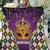 King Mask Mardi Gras Quilt Let's Party Beadeds With Fleur De Lis - Wonder Print Shop