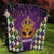 King Mask Mardi Gras Quilt Let's Party Beadeds With Fleur De Lis - Wonder Print Shop