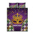 King Mask Mardi Gras Quilt Bed Set Let's Party Beadeds With Fleur De Lis - Wonder Print Shop