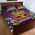 King Mask Mardi Gras Quilt Bed Set Let's Party Beadeds With Fleur De Lis - Wonder Print Shop