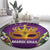 King Mask Mardi Gras Round Carpet Let's Party Beadeds With Fleur De Lis